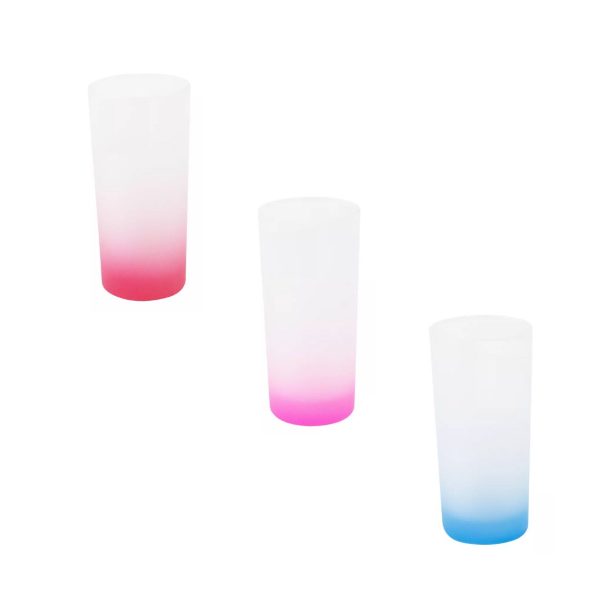 12 Pz Vaso Vidrio Jaibolero Base Colores Sublimar Color Make