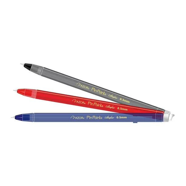 Bolígrafos Azor Pin Point Ultra Fino Punta Aguja 0.5mm 12 Piezas Elige Color - MarchanteMX