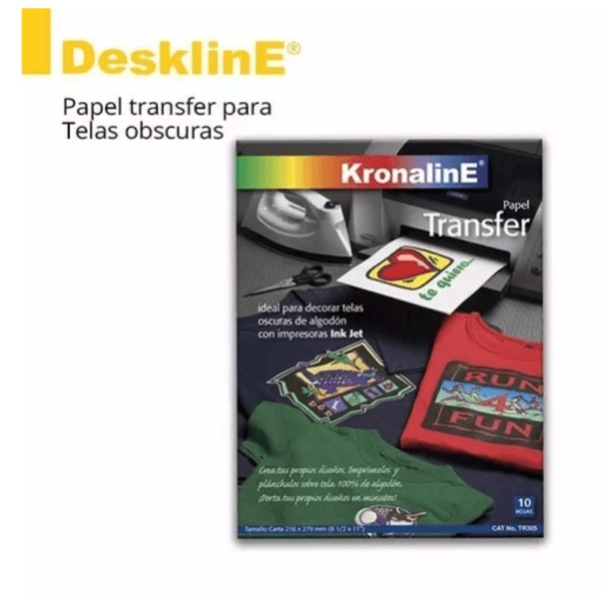 Papel Transfer Obscuro Tr305 10 pack Kronaline Telas Oscuras - MarchanteMX