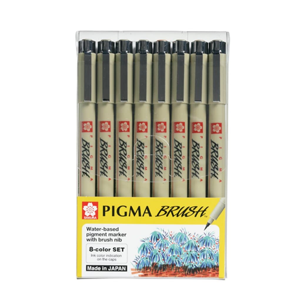 SET PIGMA BRUSH CON 8 COLORES