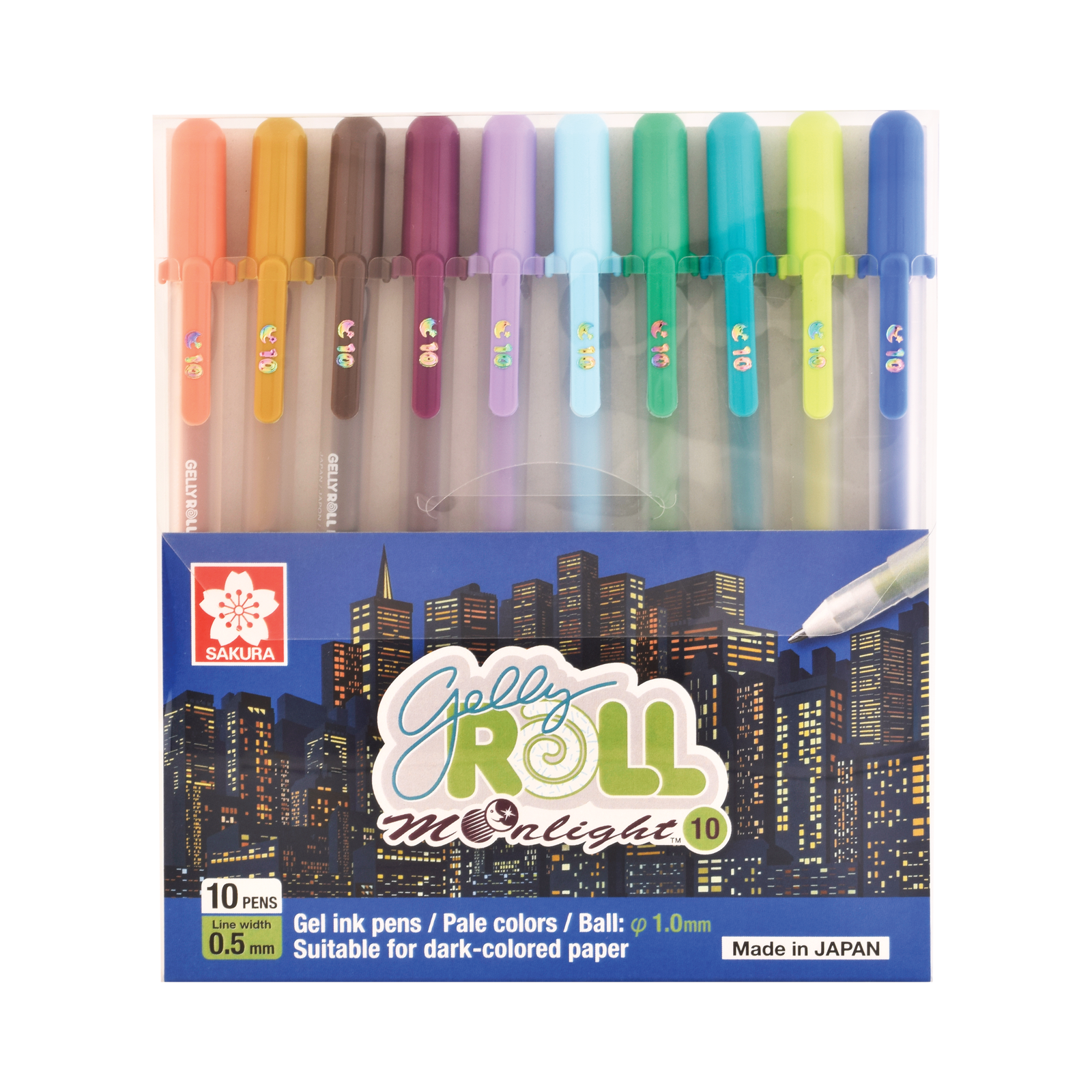 GELLY ROLL - SET CON 10 PLUMAS DE GEL MOONLIGHT PASTEL