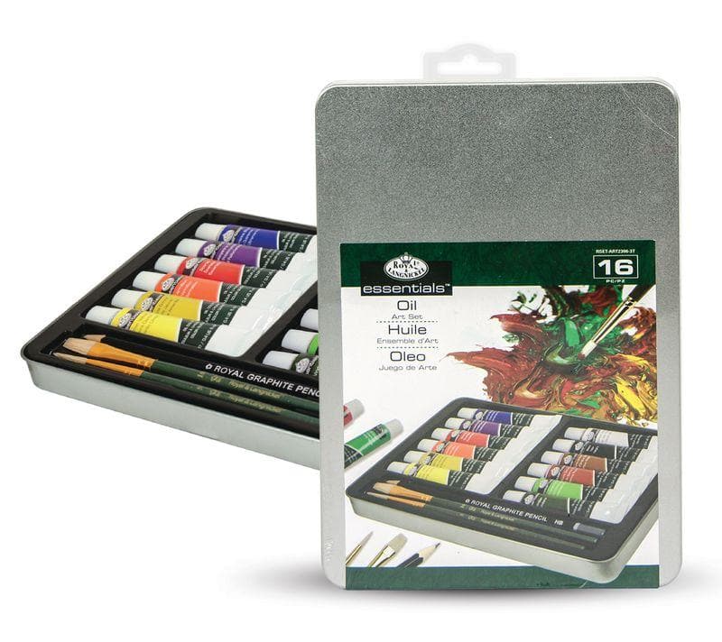 ROYAL LANGNICKEL - Estuche metálico óleo con 12 tubos de 12 ml