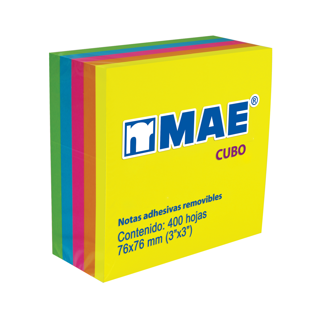 Block de notas adhesivas MAE 3x3 con 400 hojas