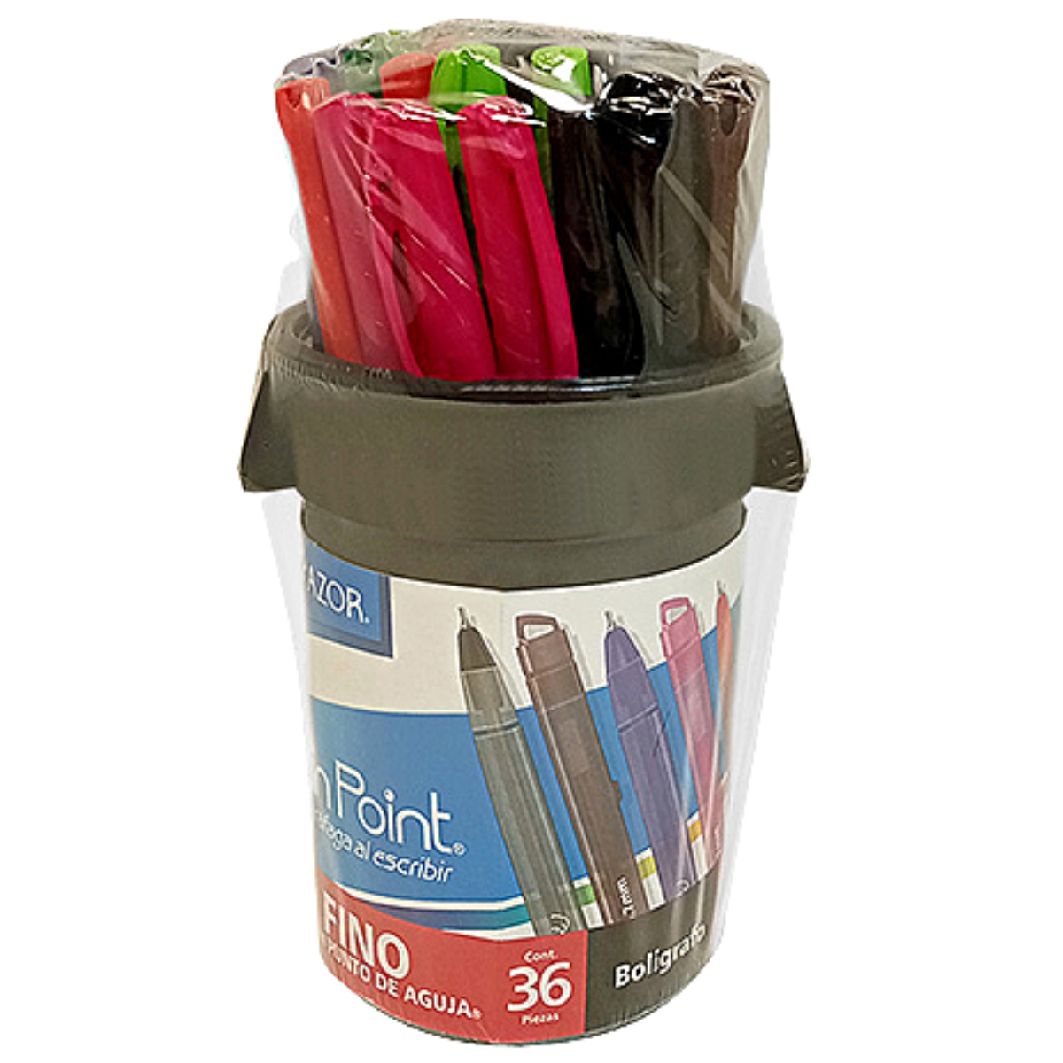 Bolígrafos Plumas Azor Pin Point Punta Fino 0.7mm 36 Piezas
