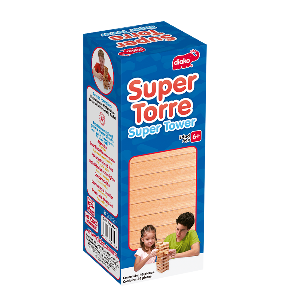 Super Torre Super Tower Diako Juego De Mesa Didáctico Jenga