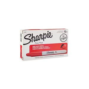 Marcador permanente Sharpie rojo 12 piezas 1812766 - MarchanteMX