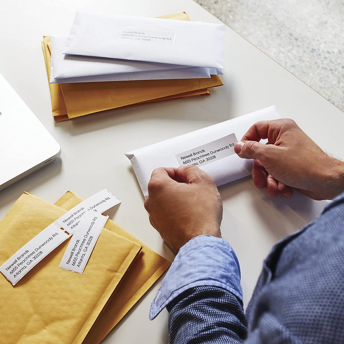 2 Rollos De Etiquetas Blancas Para Direcciones 28mm x 89mm 30252 - MarchanteMX