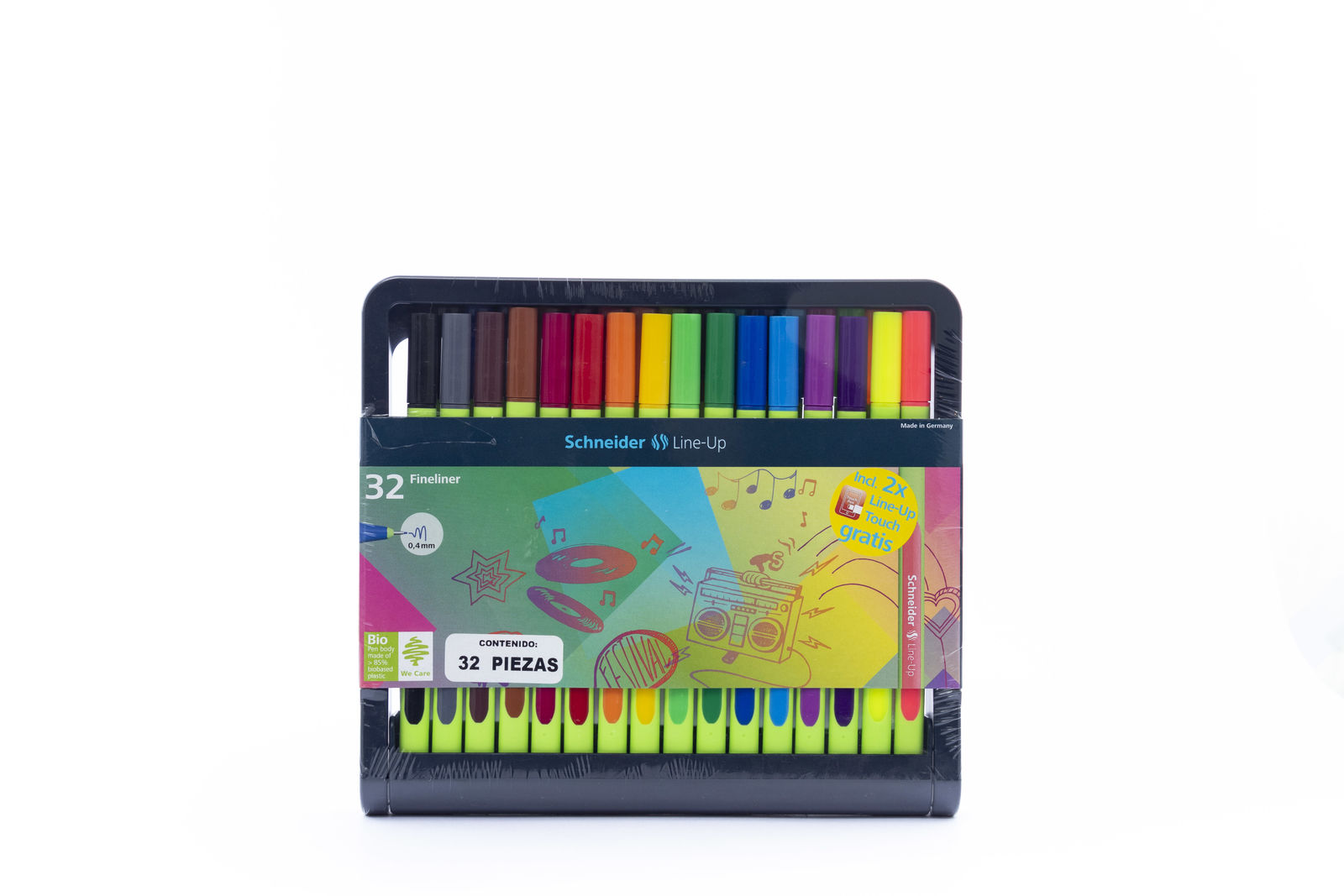 SCHNEIDER -ESTUCHE CON 32 MARCADORES PUNTA FINA - LINE-UP