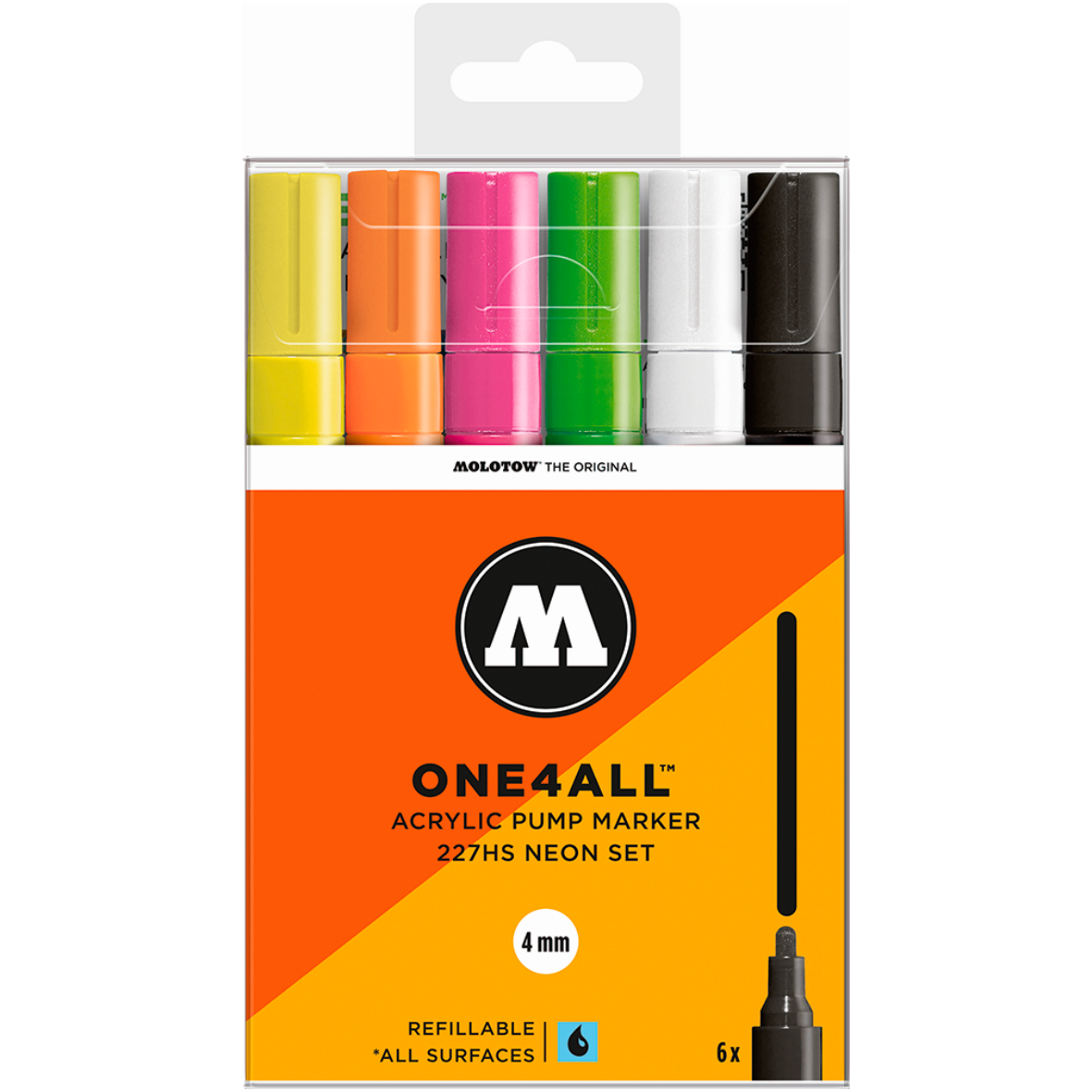 Pennarello Molotow ONE4ALL - Vernice Acrilica 2mm Grigio Freddo Per Tutte Le Superfici