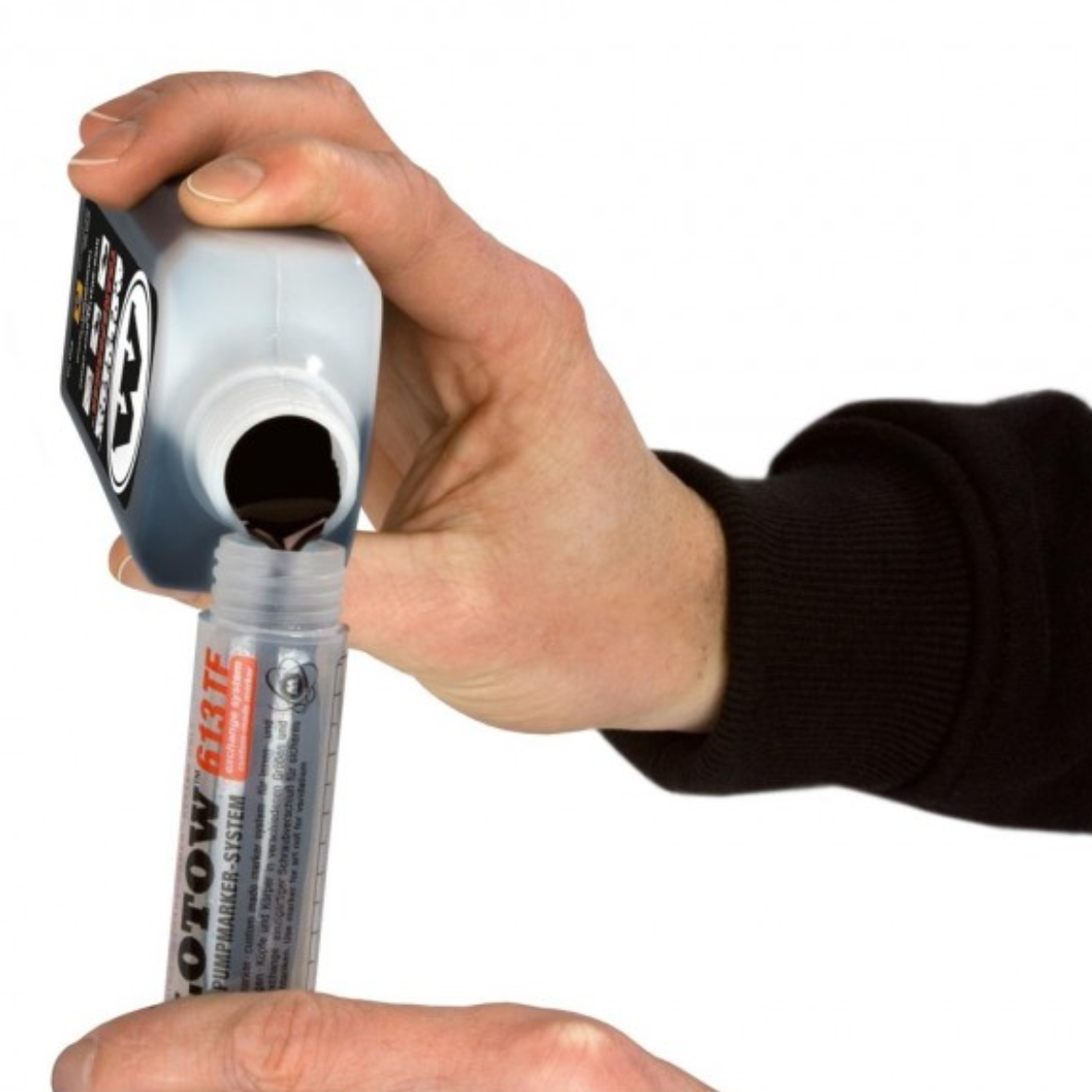 MOLOTOW - REFILL TINTA NEGRA BRILLANTE COVERSALL 250ML