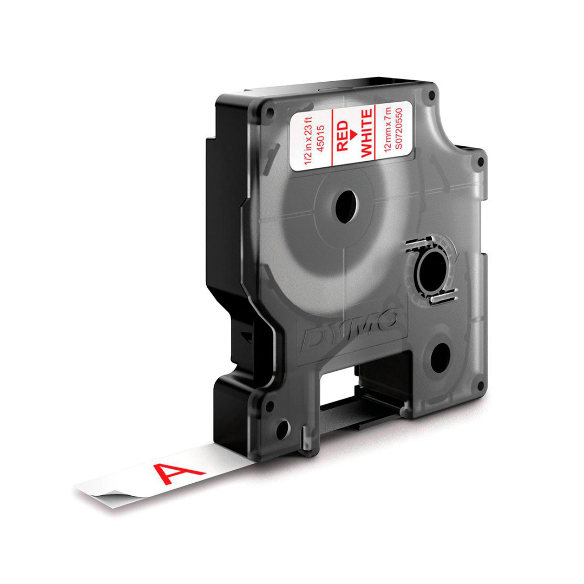 2 Cintas Plásticas Blanca Tinta Roja 12mm x 7m 45015 - MarchanteMX