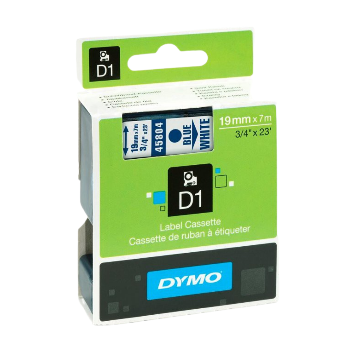 Cinta Rotuladora Blanca Con Tinta Azul 19mm x 7m 45804 - MarchanteMX