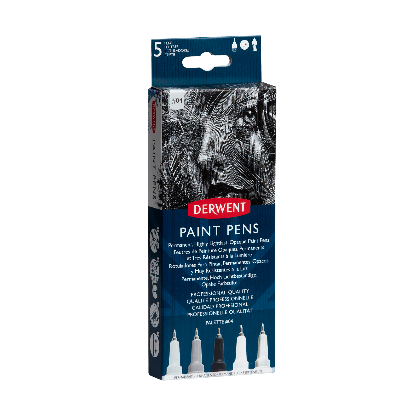 Derwent - Set N°4 paint pens con 5 colores