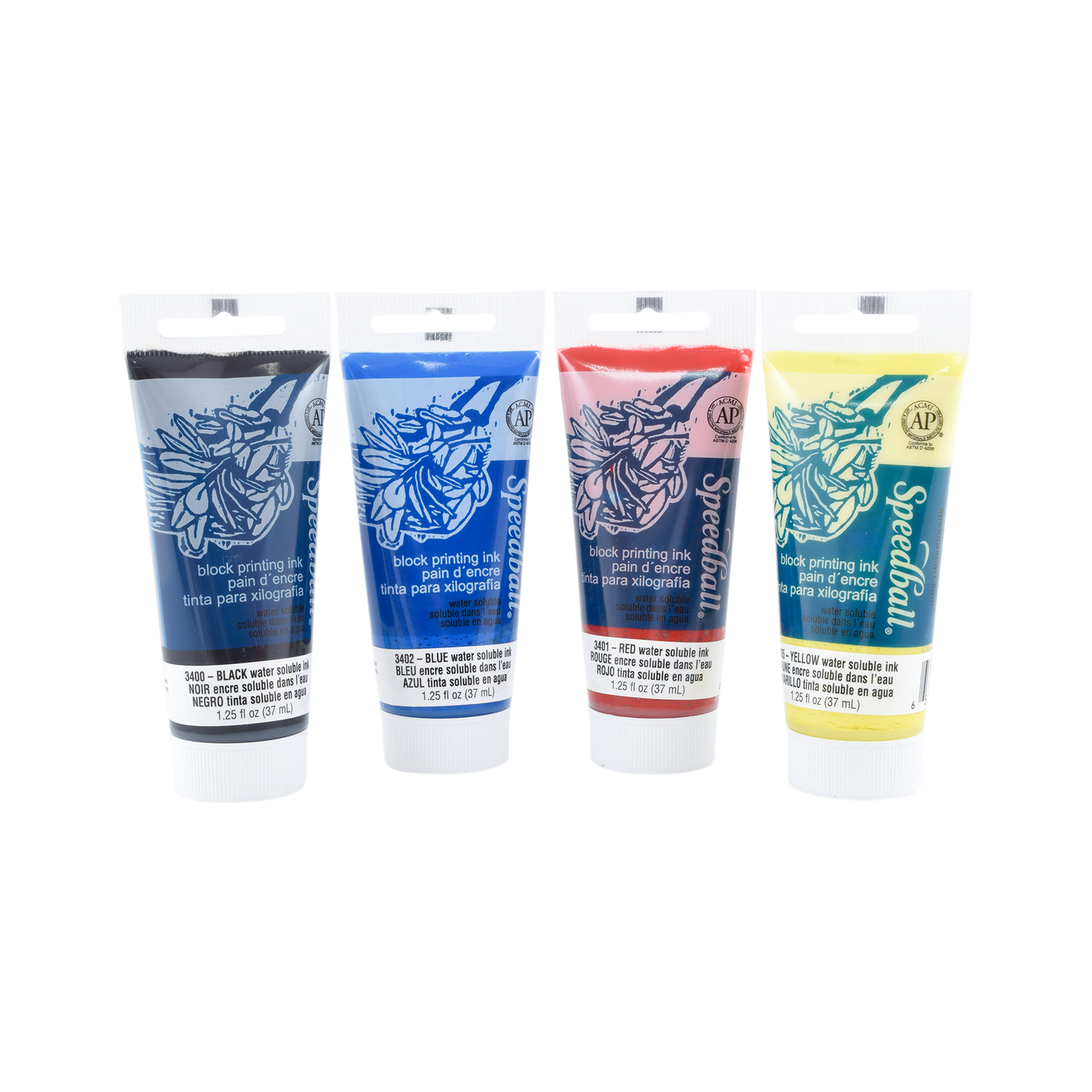 SPEEDBALL - KIT CON 4 PZ DE TINTA PARA XILOGRAFIA 37ML #003477