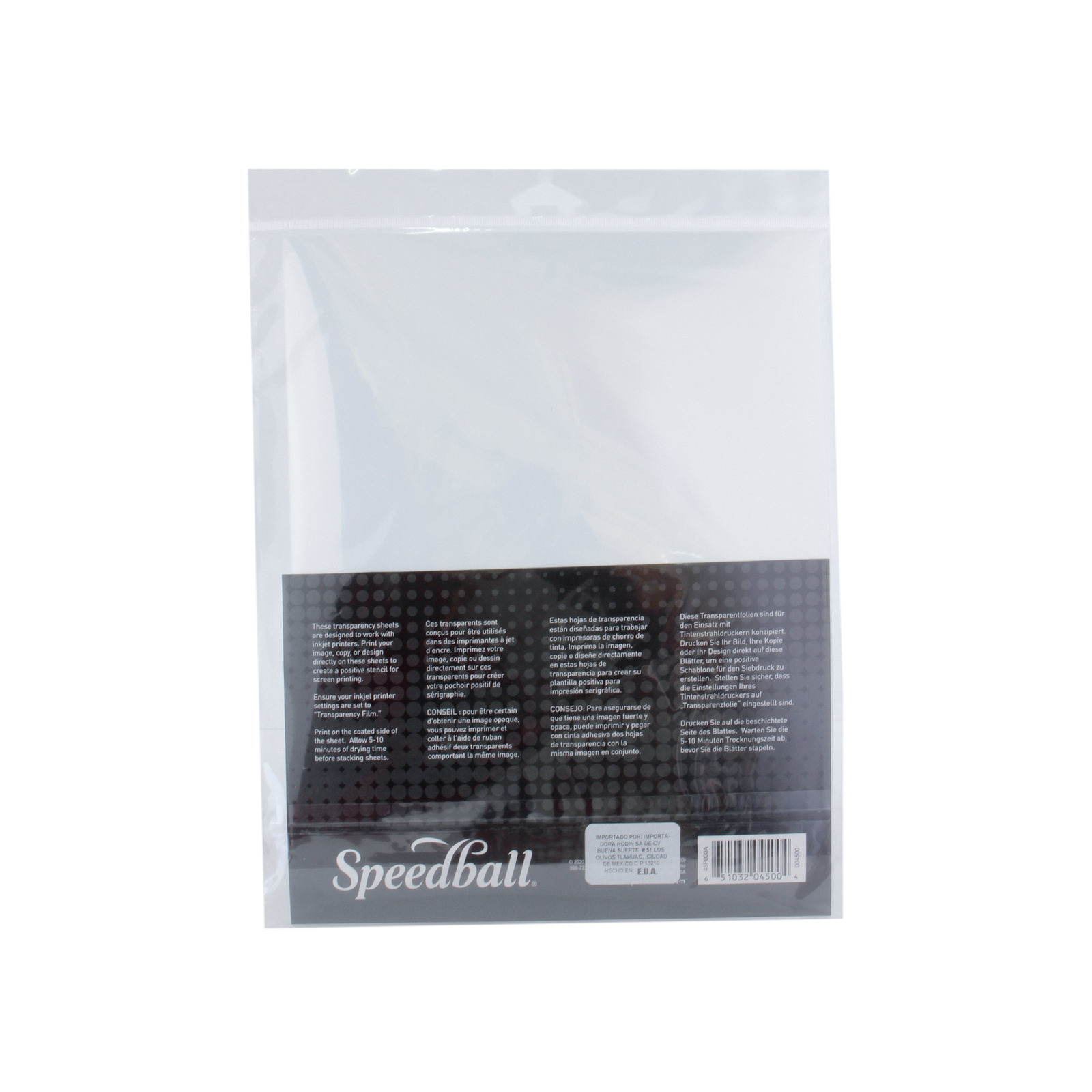 SPEEDBALL - PAQUETE CON 6 HOJAS DE TRANSFERENCIA 21.6x27.9 CM