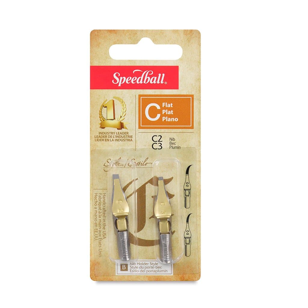 Speedball -  Blister con 2 plumillas C2 Y C3