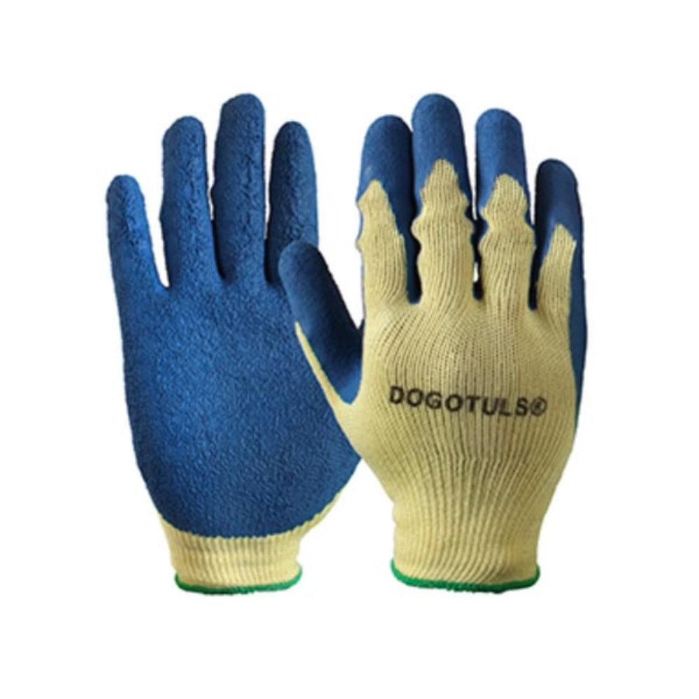GUANTE CON PALMA CUB LATEX AZUL DOGOTULS JS3002
