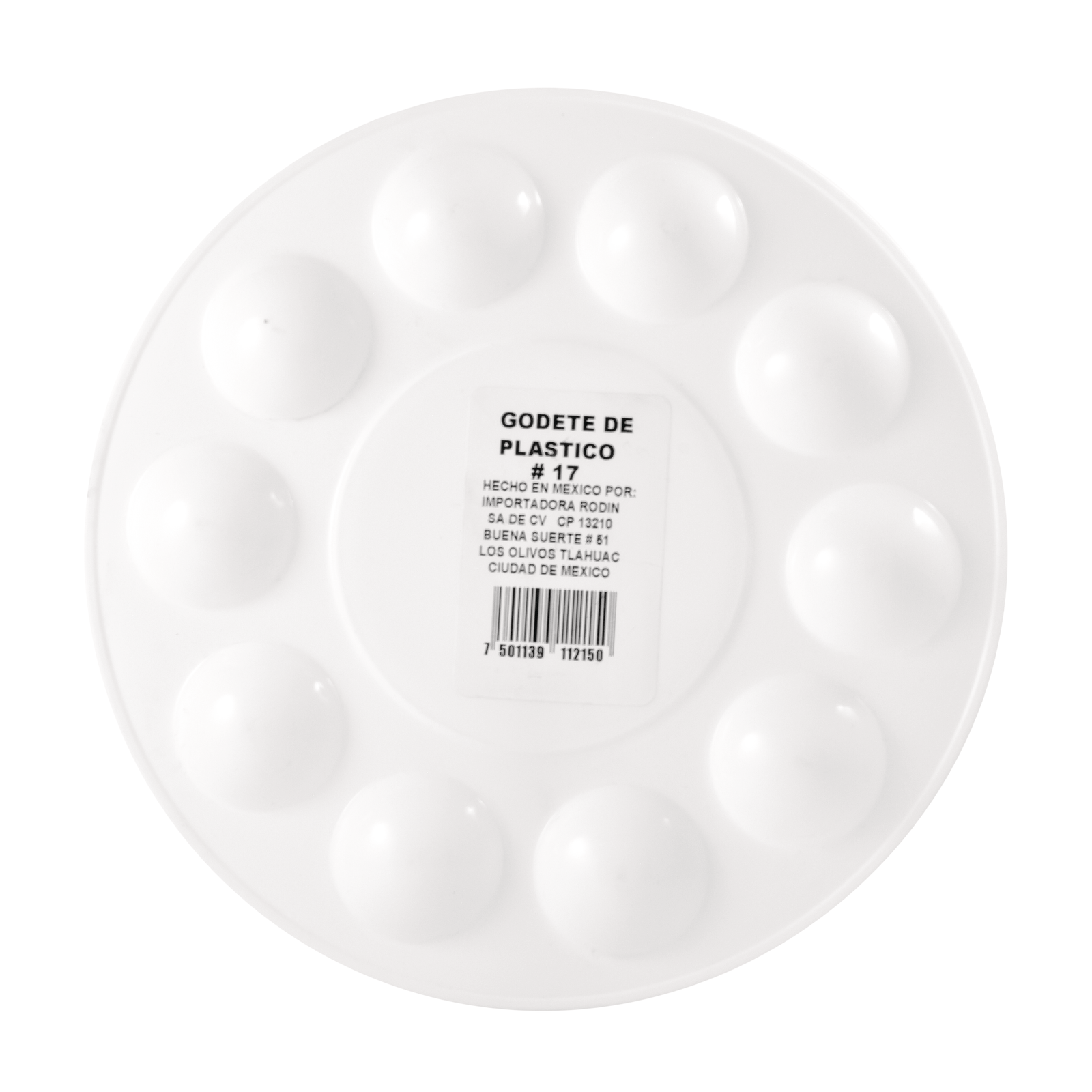 ATL - Godete de plástico circular rígido con 10 cavidades