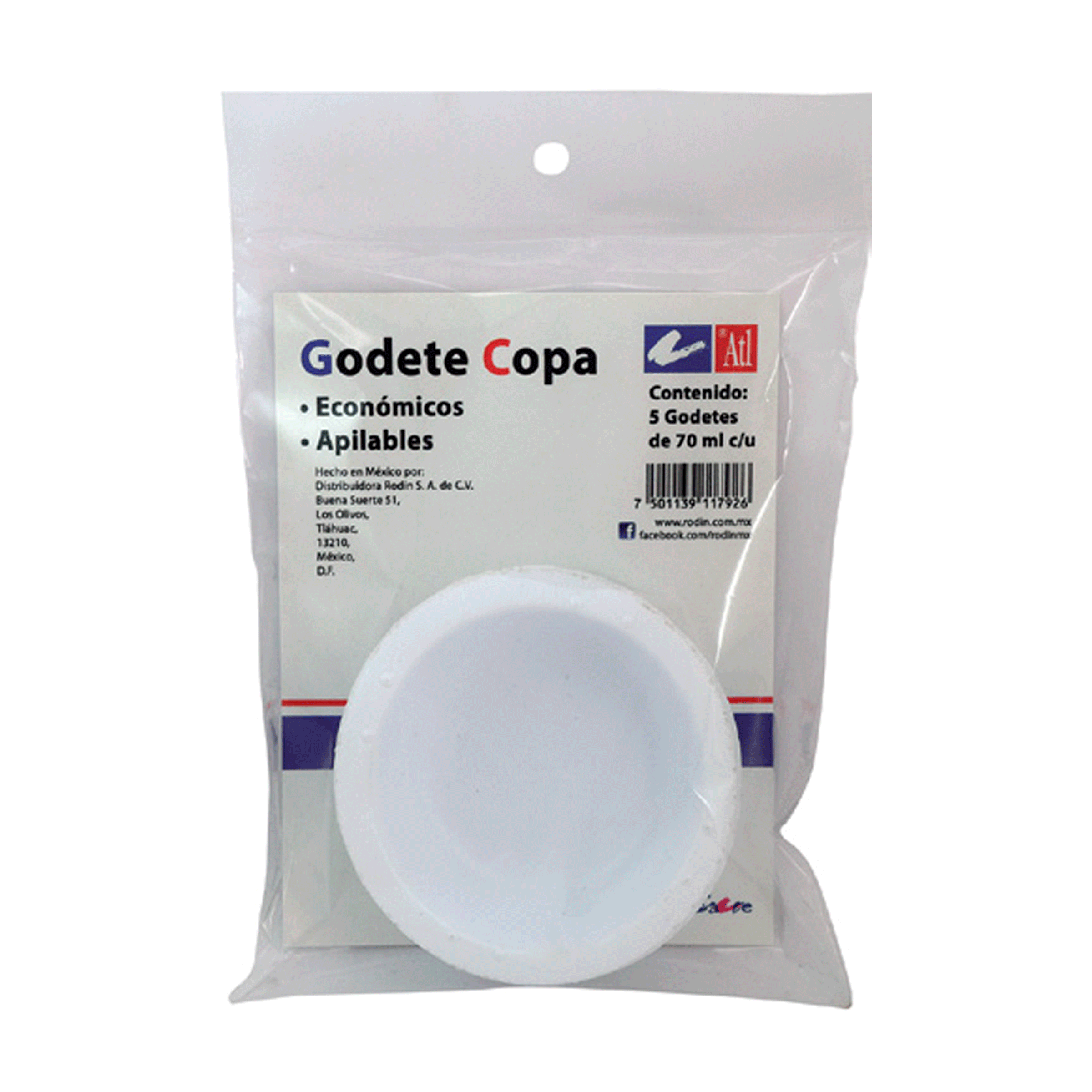 ATL - Bolsa con 5 copas económicas (godete)