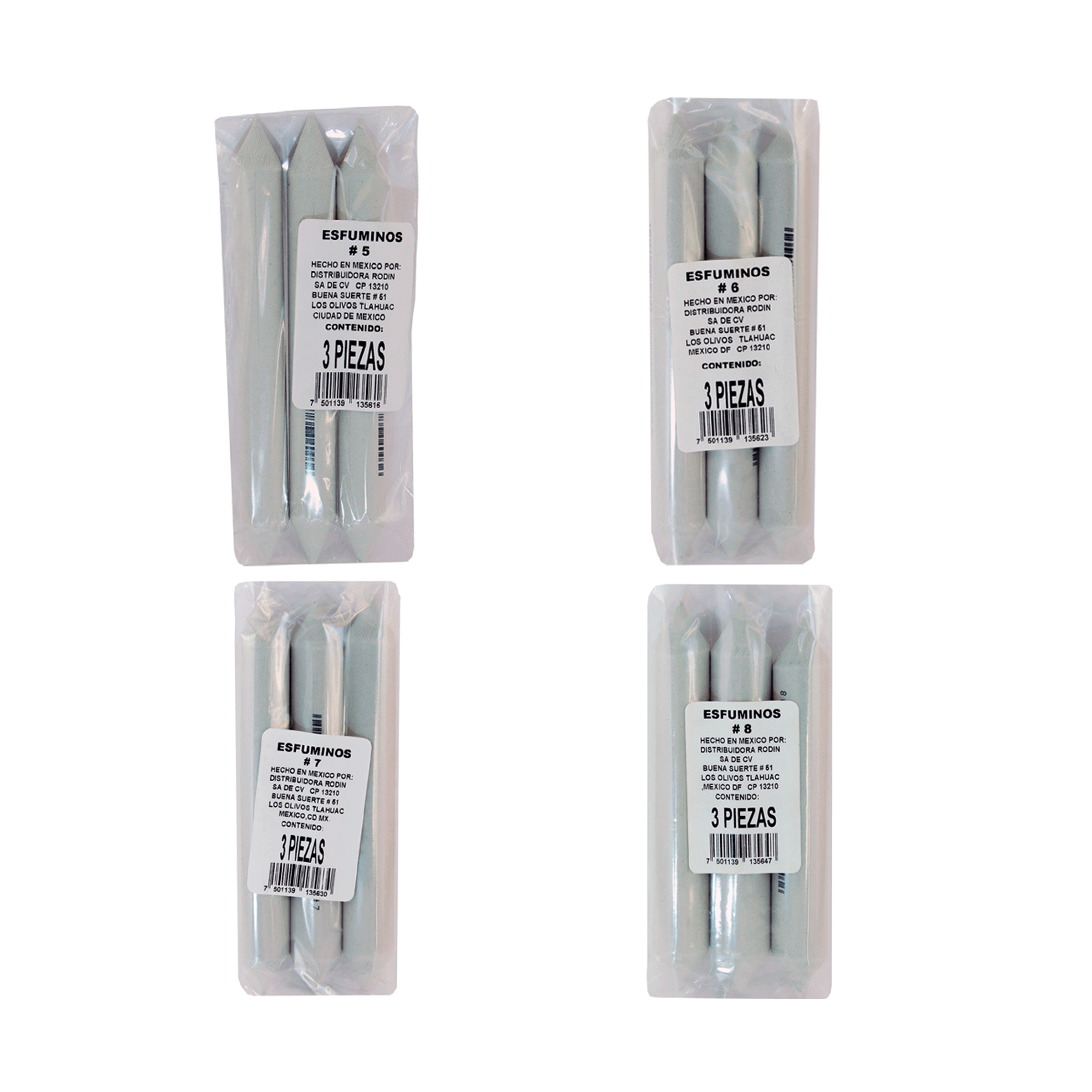 ATL - Esfumino bolsa con 3 piezas