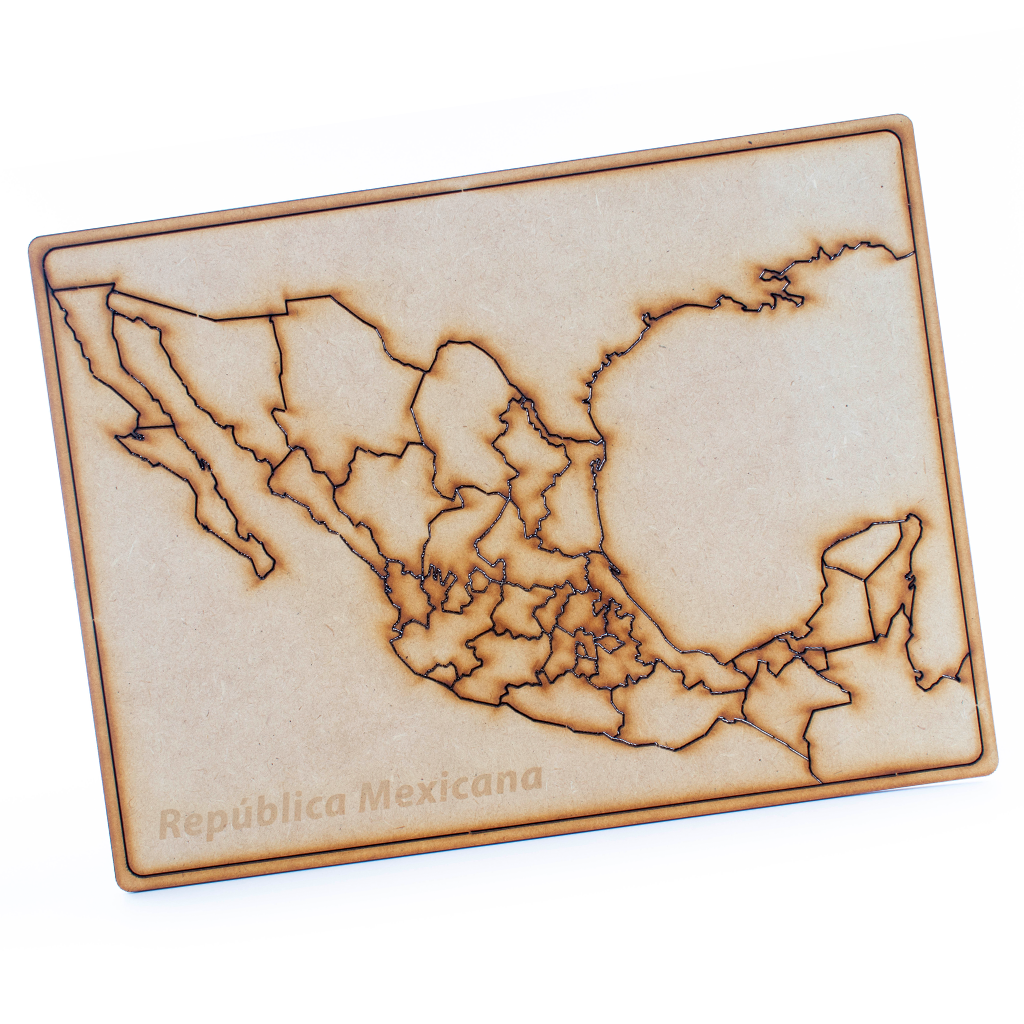 POLITEC - Tablero didáctico de madera república mexicana