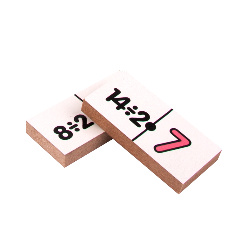 Domino Divisiones Madera Diako Niños Juego Mesa