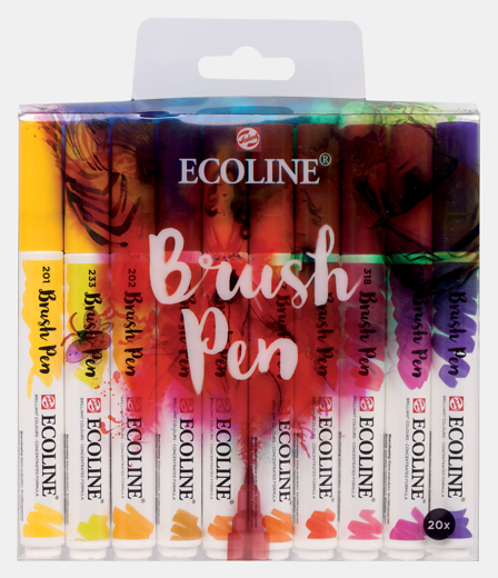 ECOLINE Brushpen set con 20 rotuladores