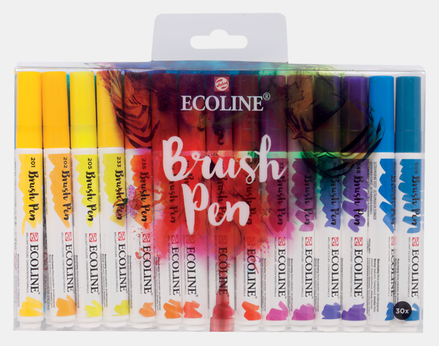 ECOLINE - Brushpen set con 30 marcadores