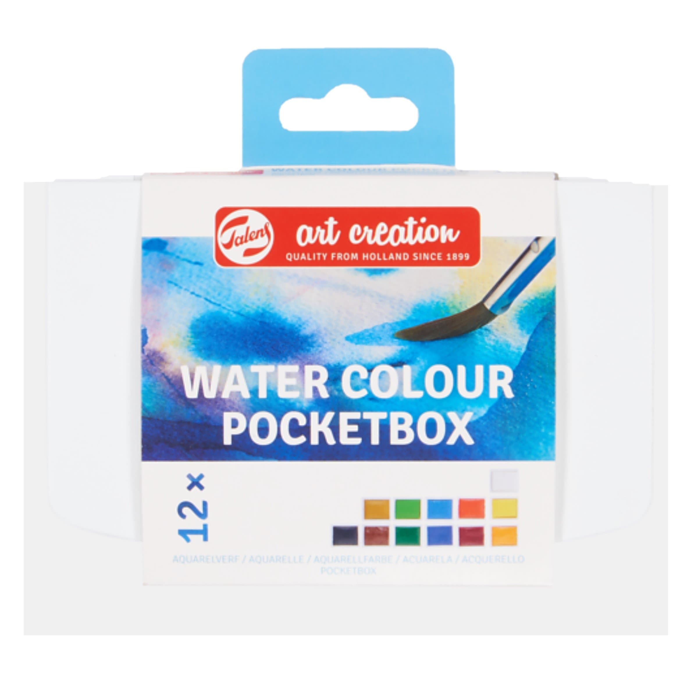 ART CREATIONS - Set acuarela con 12 pastillas + 1 pincel