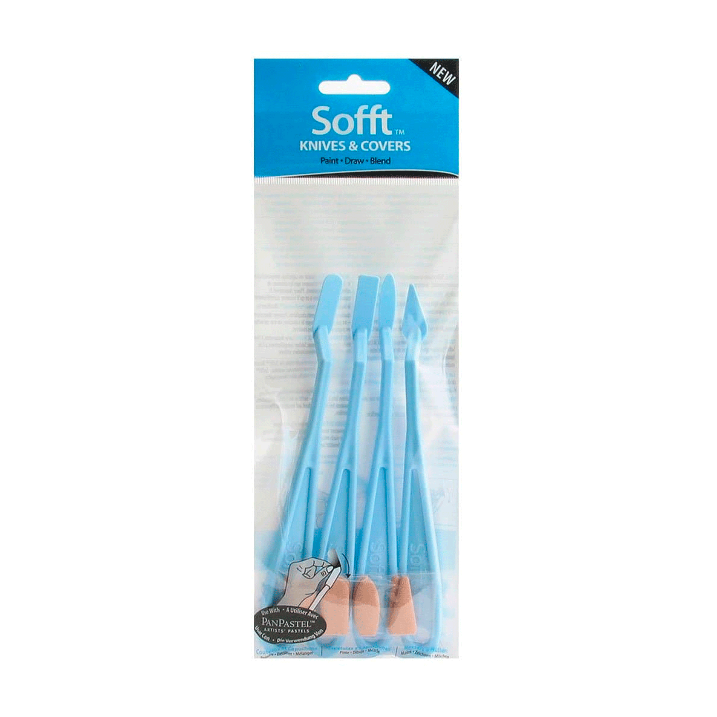 PANPASTEL - Set de 4 espátulas + 8 esponjas no. 65100