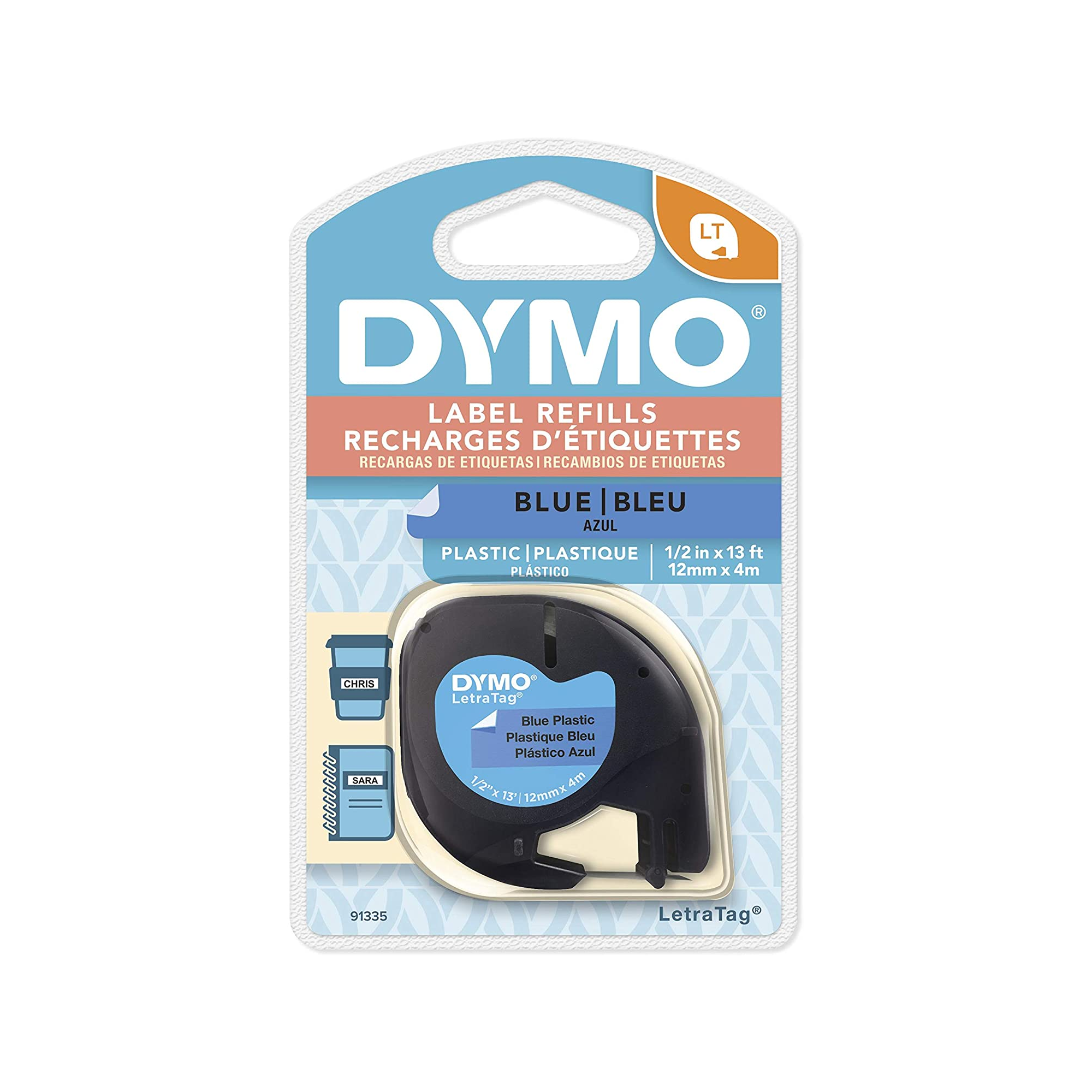 Cinta Plástica Azul para Rotulador LetraTag, 1 cinta. - MarchanteMX