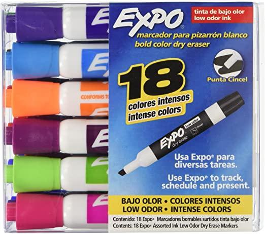 Marcador Paper Mate Expo colores surtidos 18 piezas 1929205 - MarchanteMX