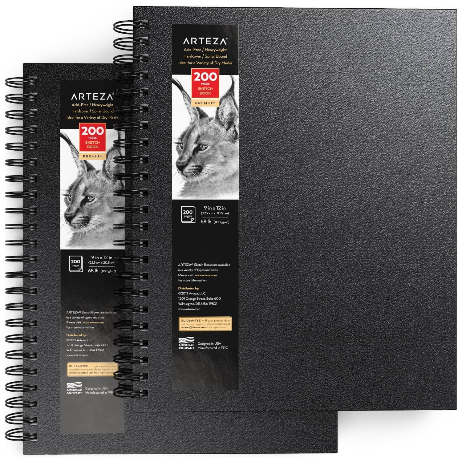 Set de 2 Sketchbook Cuaderno Dibujo Pasta Dura 23x30 Arteza
