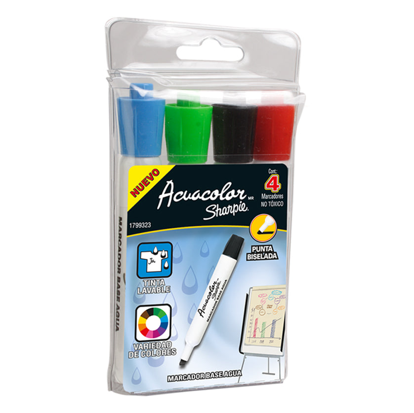 Marcador Acuacolor con 4 piezas