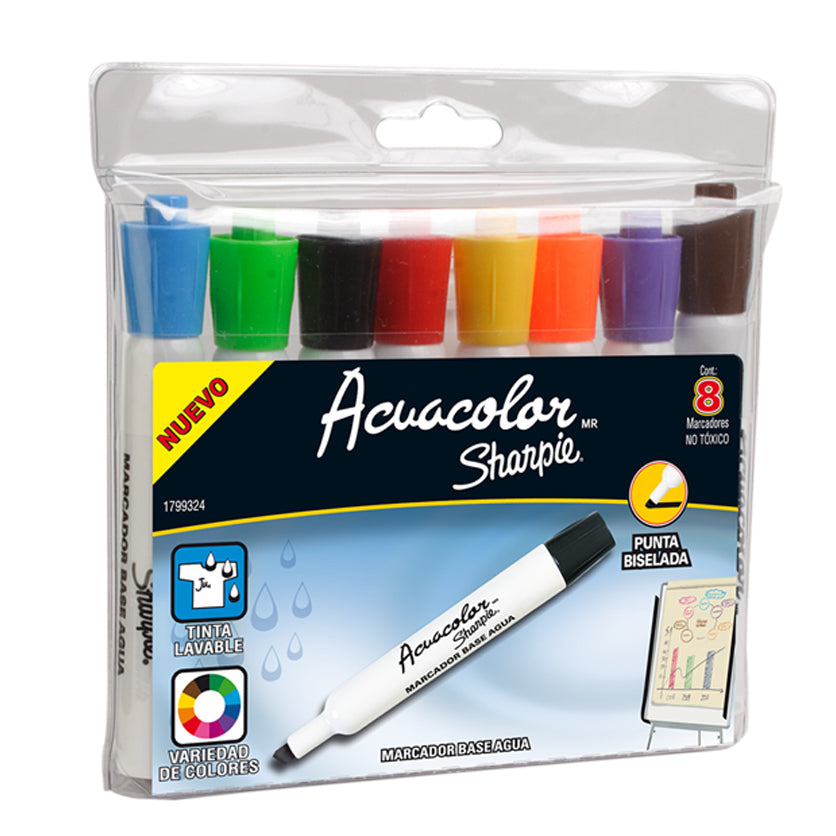 Marcador Acuacolor con 8 piezas
