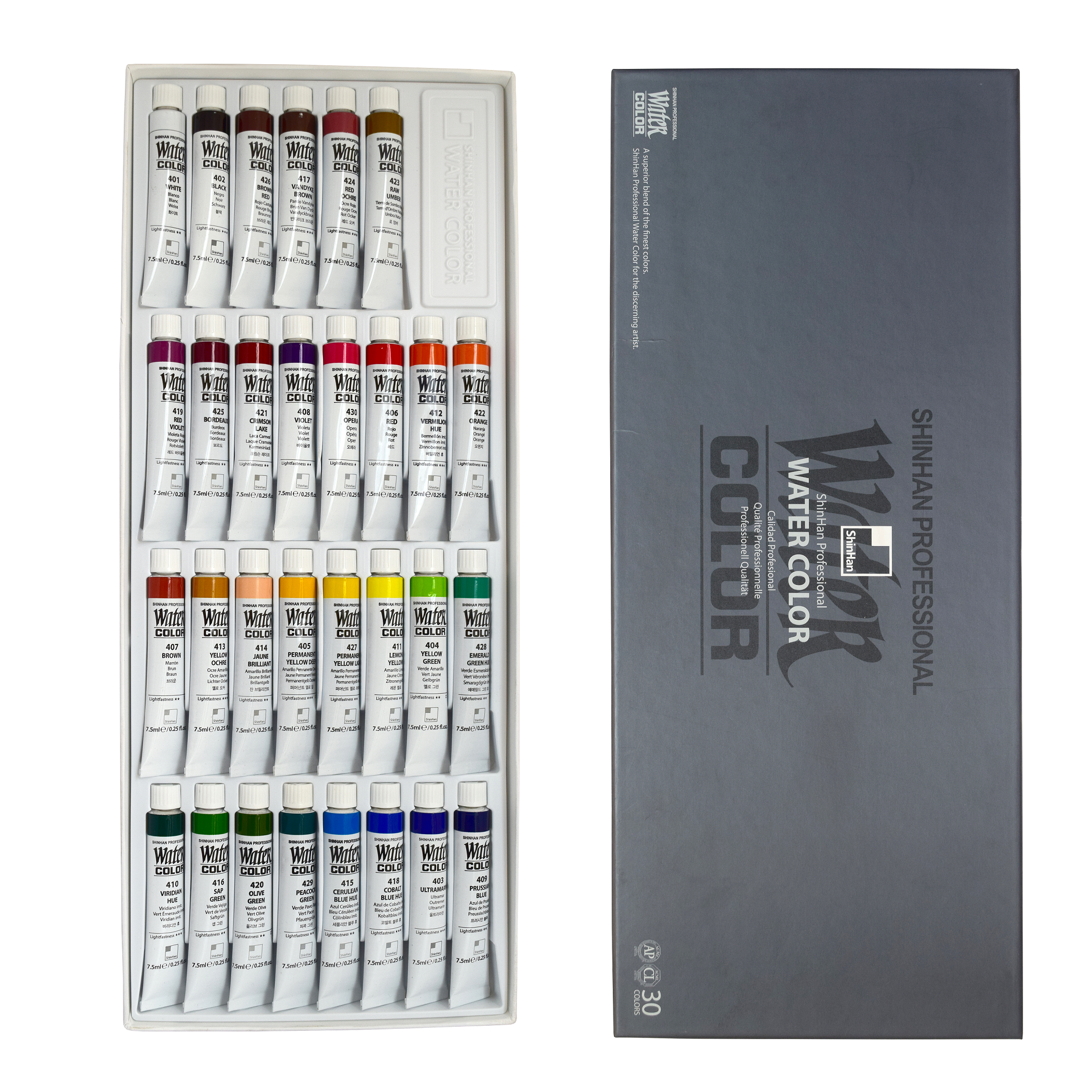 Shinhan Professional Watercolor Paint 7.5ml Tubes 13 Color Set