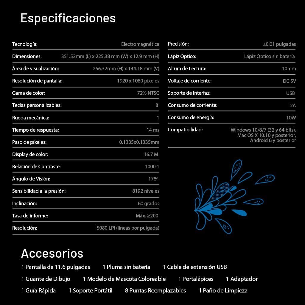 XP PEN - Artist 12 Pro Tableta grafica con pantalla de 11.6 pulgadas