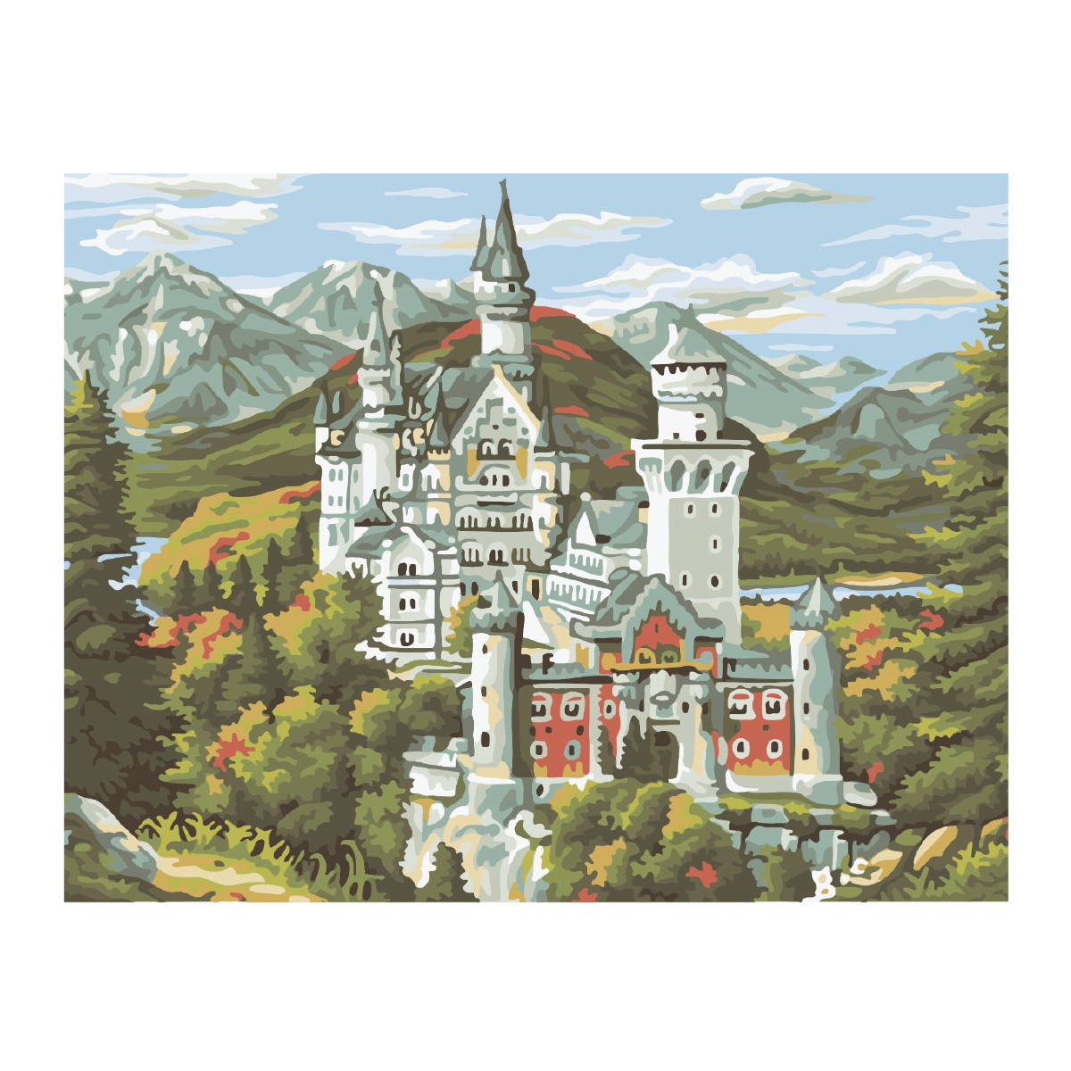 PINTA POR NUMERO 40X50 CASTILLO DE NEUSCHWANTEIN