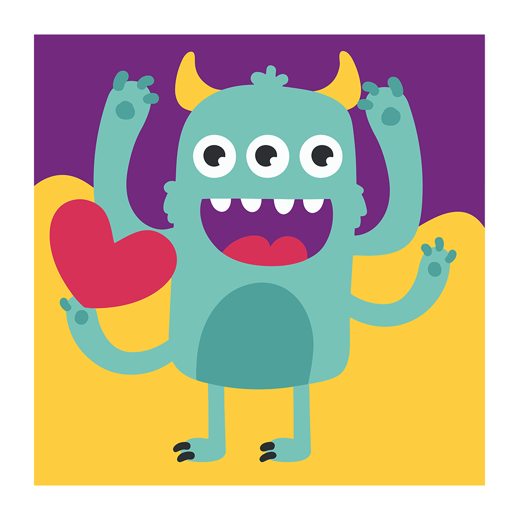 PINTA POR NÚMERO KIDS 21X21 MONSTER