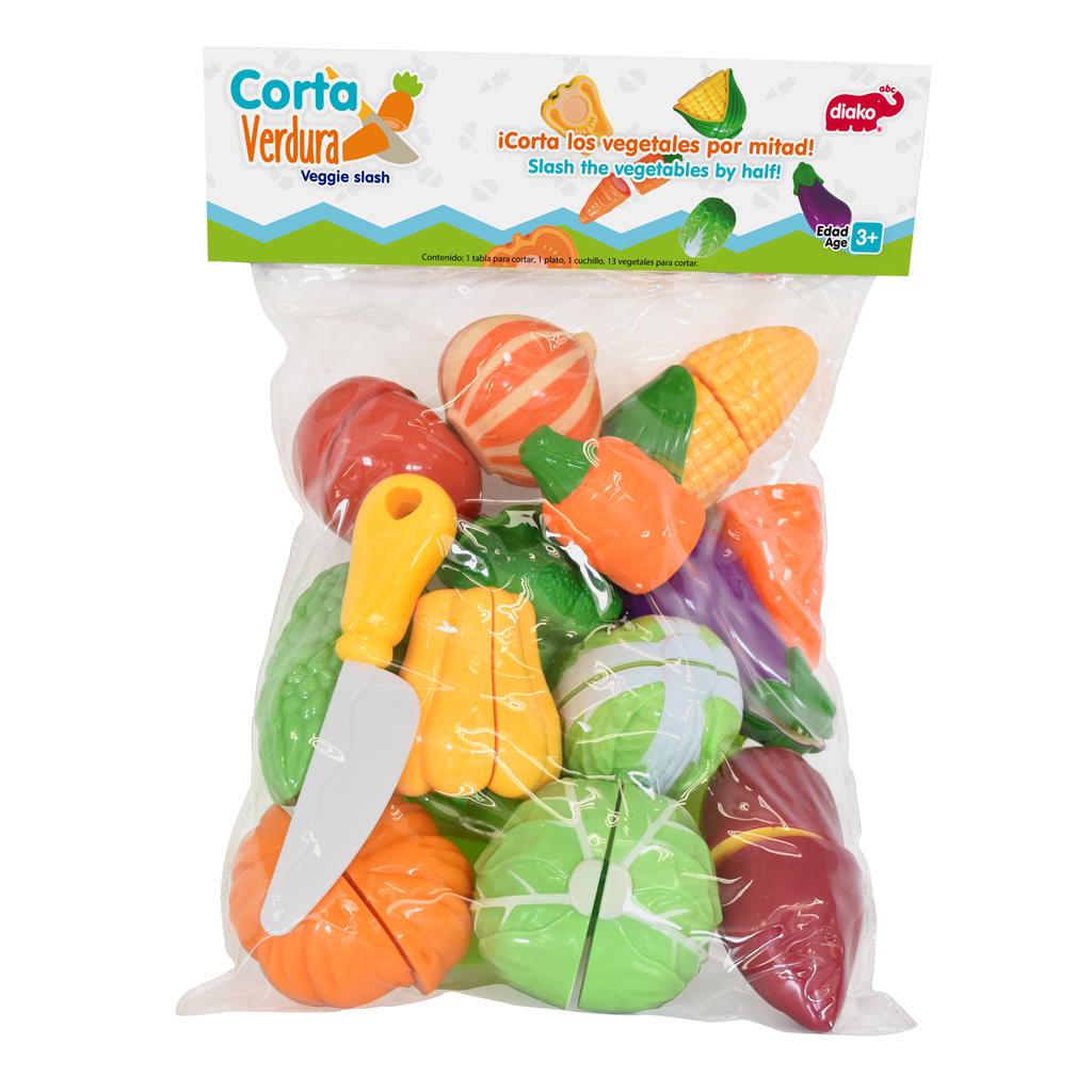 Set Verduras De Juguete Para Partir Cortar Plástico Cocinar