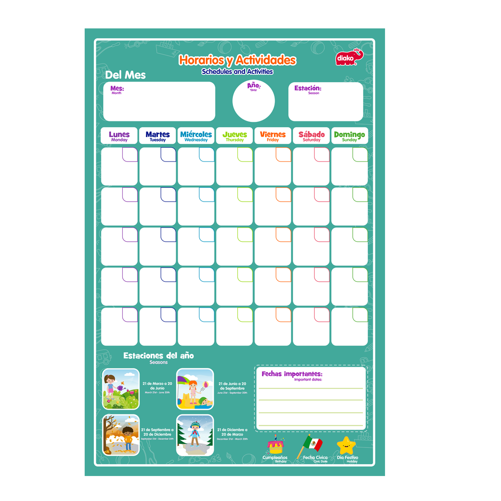 LÁMINA HORARIOS Y ACTIVIDADES