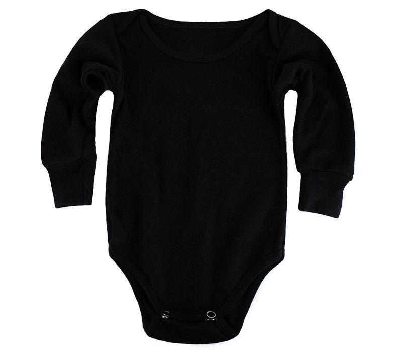 Body Bebé Negro Manga Larga - MarchanteMX