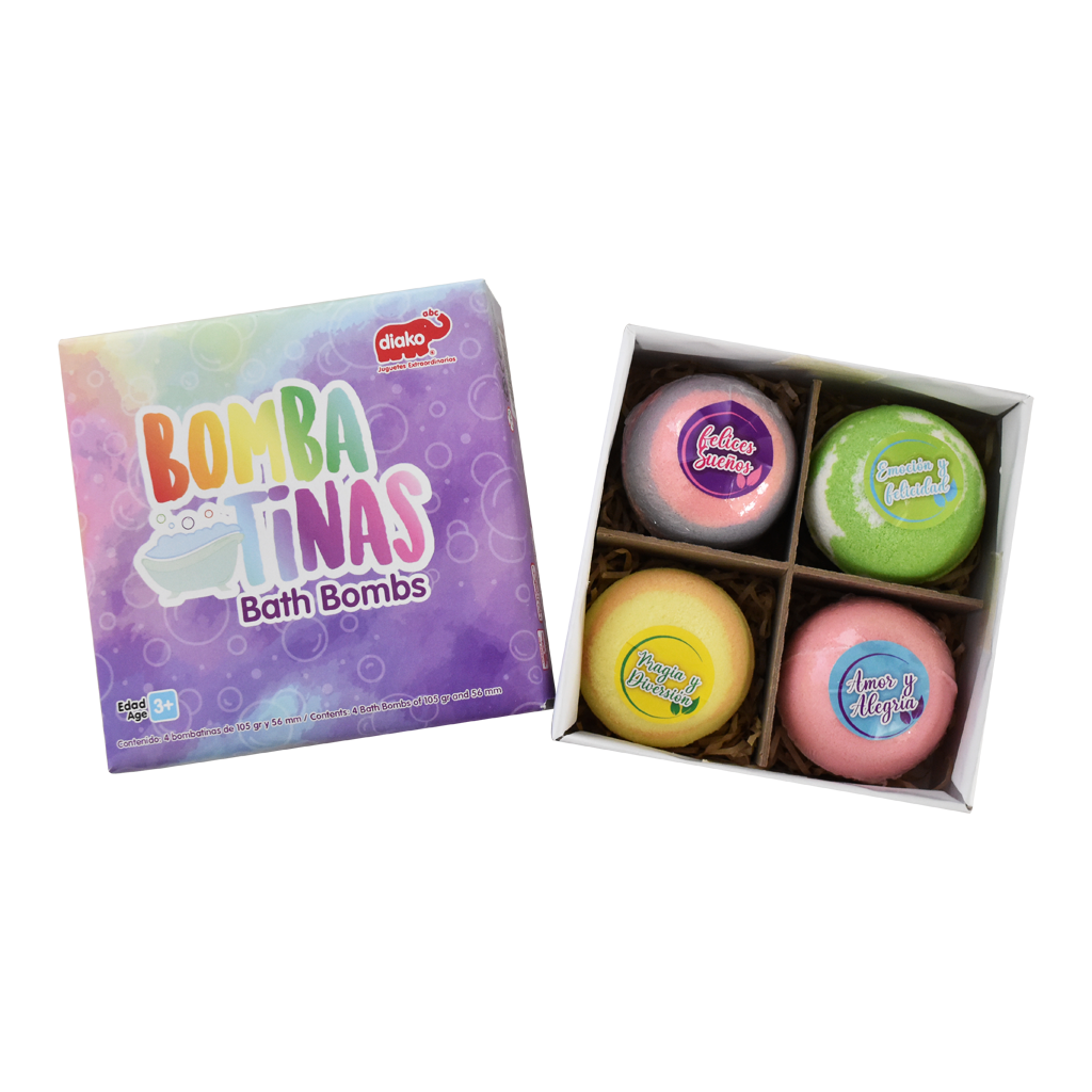 4 Bombas Baño Bombatinas Aromáticas Efervescente
