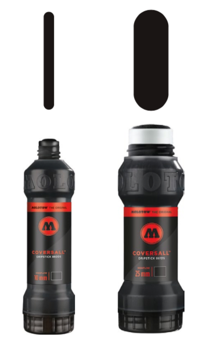MOLOTOW - MARCADOR DRIPSTICK COVERSALL DE PRESIÓN NEGRO