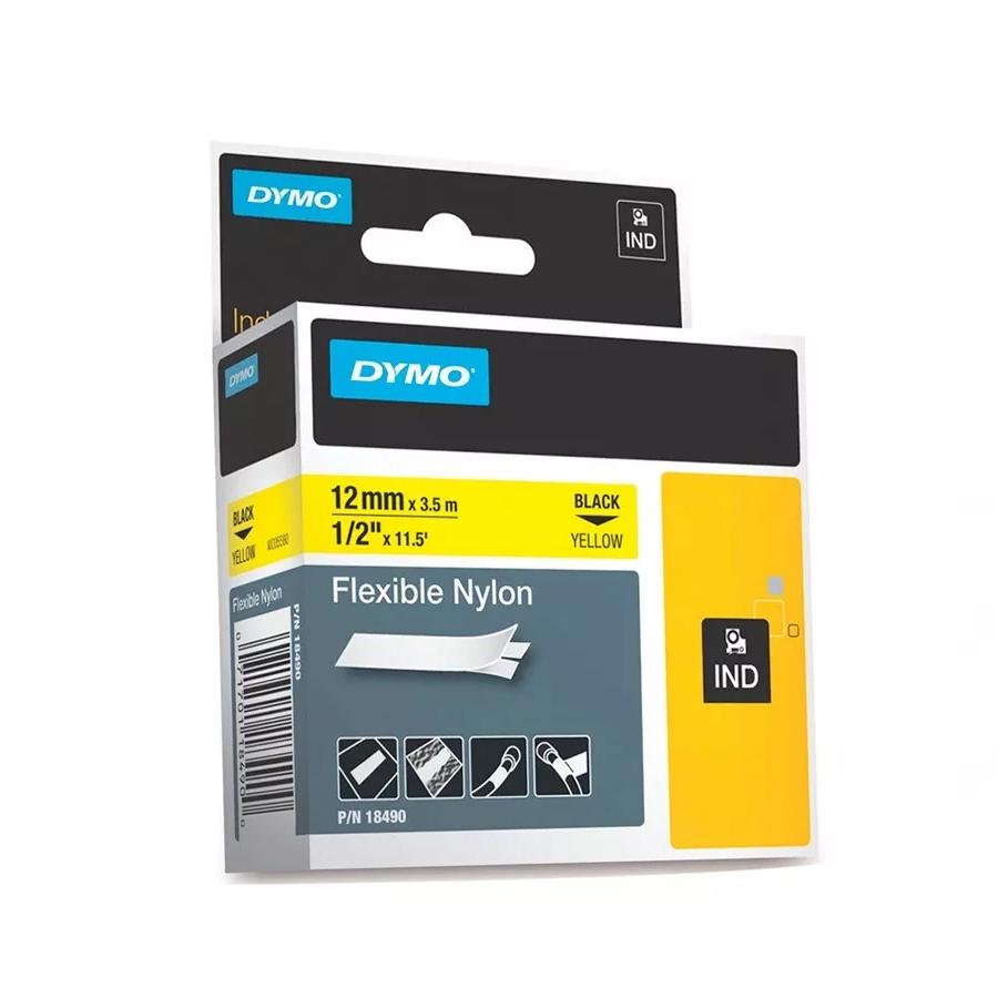 Cinta Nylon Flexible Amarillo 12mm Dymo - MarchanteMX