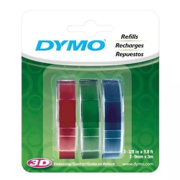 Cinta Plástica Colores Surtidos 9mm Dymo 3 Piezas - MarchanteMX