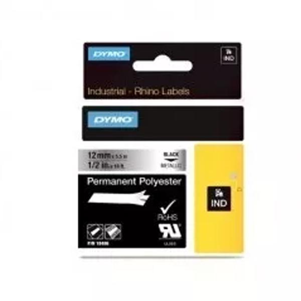 Cassette Cinta Poliéster Permanente Metalizada 12mm Dymo M18486 - MarchanteMX