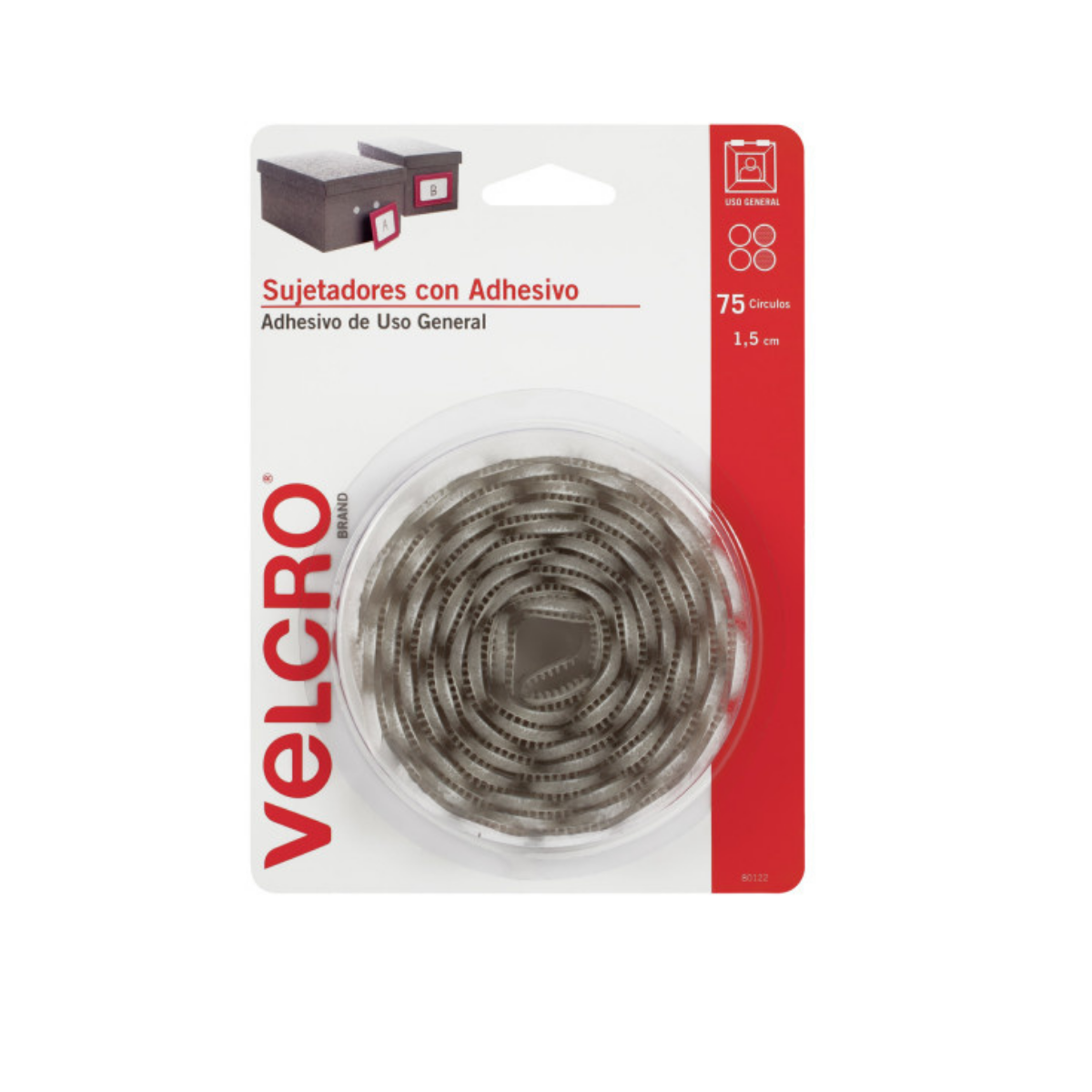 75 piezas de Círculos con adhesivo VELCRO® Sticky Back Blanco - MarchanteMX