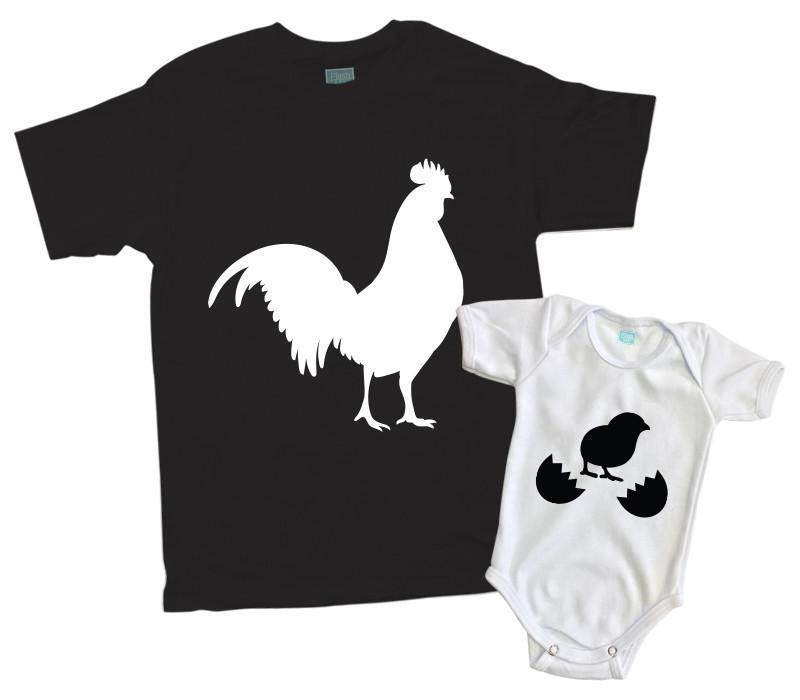 Kit Gallo y Pollito (Blanco o Negro) - MarchanteMX