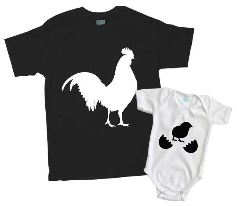 Kit Gallo y Pollito (Blanco o Negro) Blanco / EG / 24 - Coveme - empaque